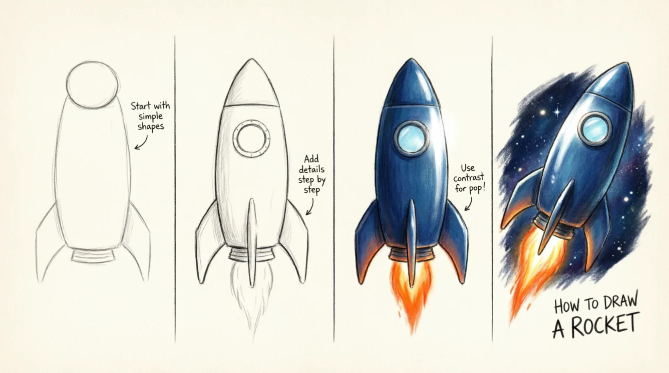How to Draw a Rocket
