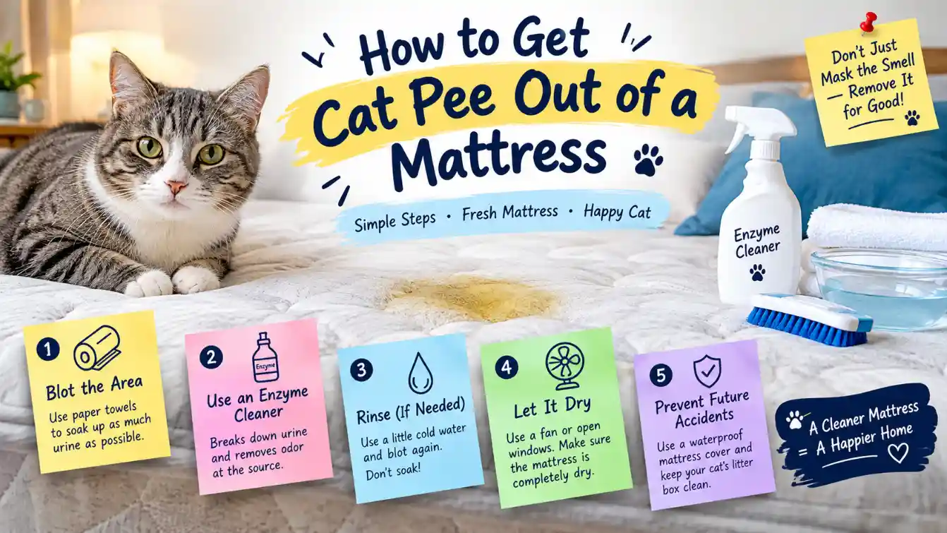 How to Get Cat Pee Out of a Mattress